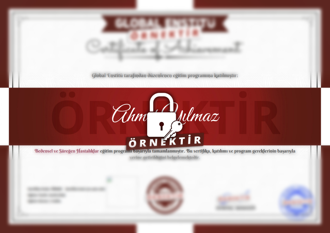 Örnek Bedensel ve Süreğen Hastalıklar Sertifikası