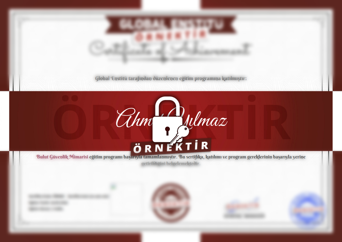 Örnek Bulut Güvenlik Mimarisi Sertifikası