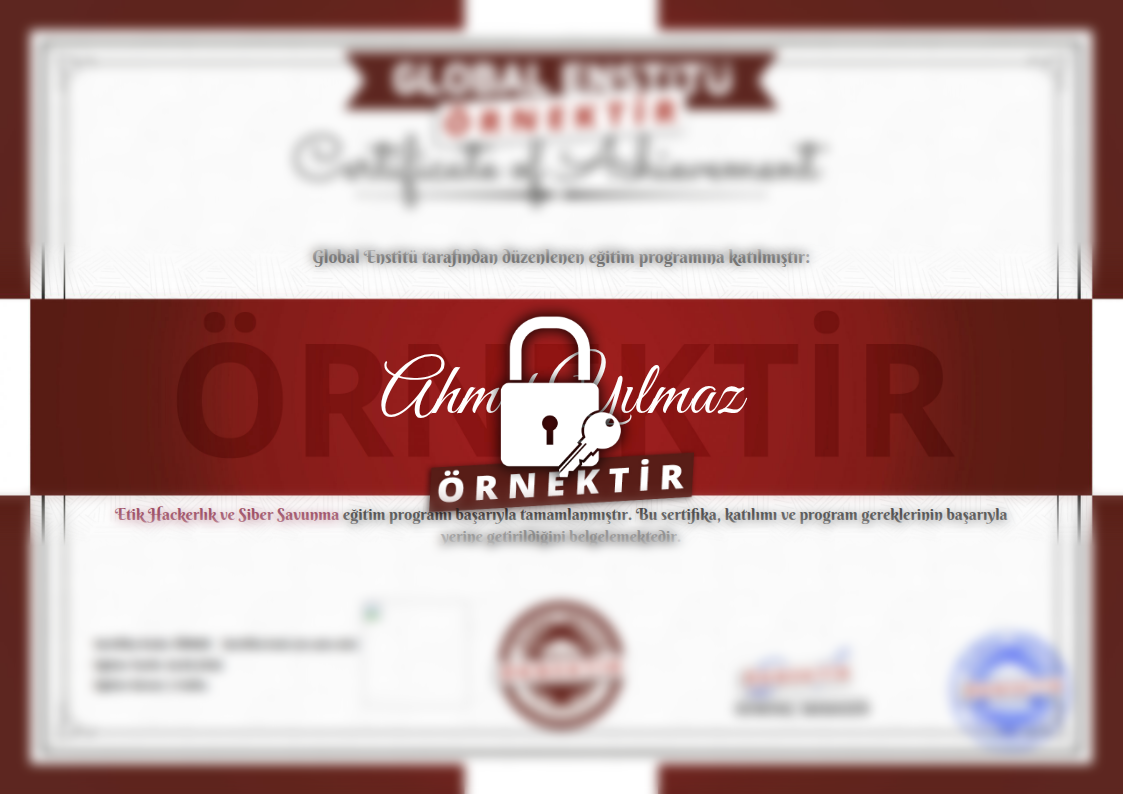 Örnek Etik Hackerlık ve Siber Savunma Sertifikası