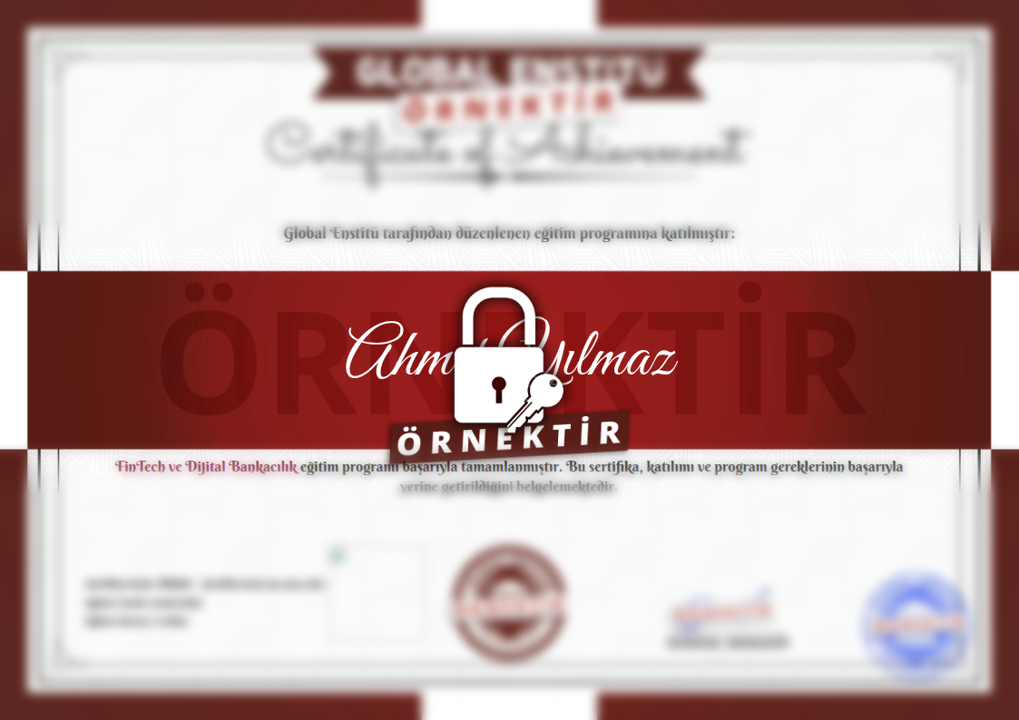 Örnek FinTech ve Dijital Bankacılık Sertifikası