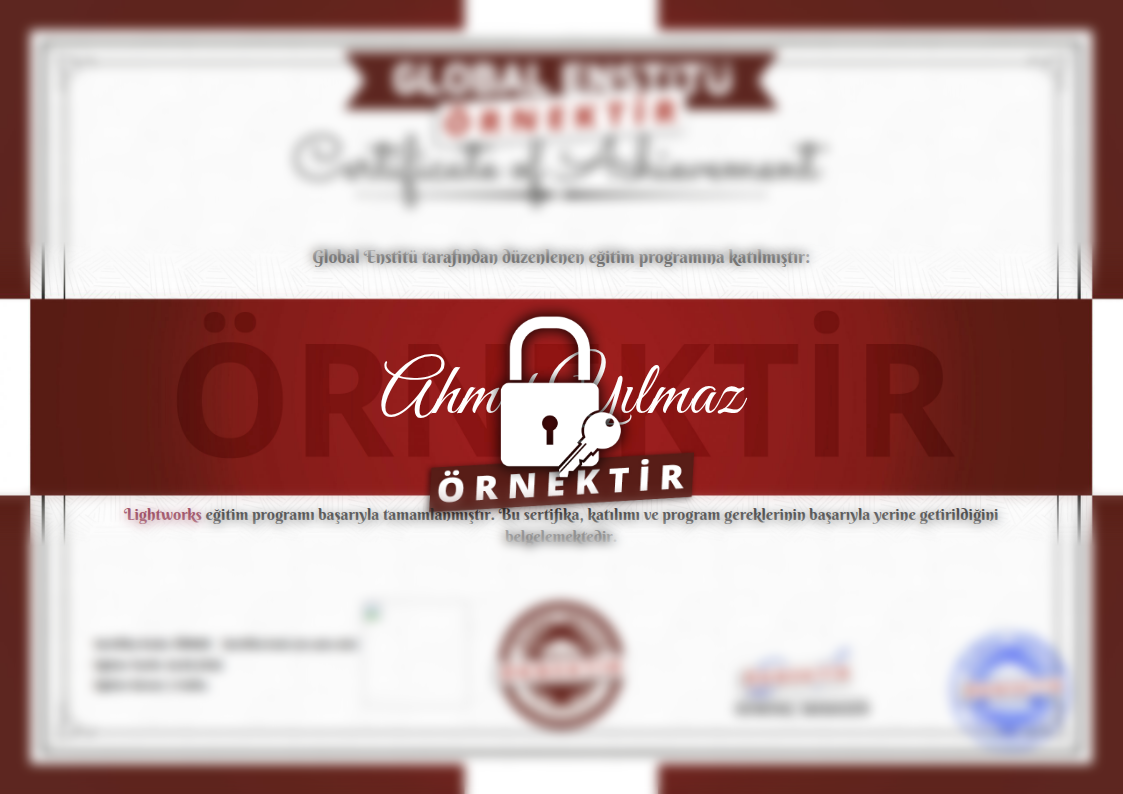 Örnek Lightworks Sertifikası