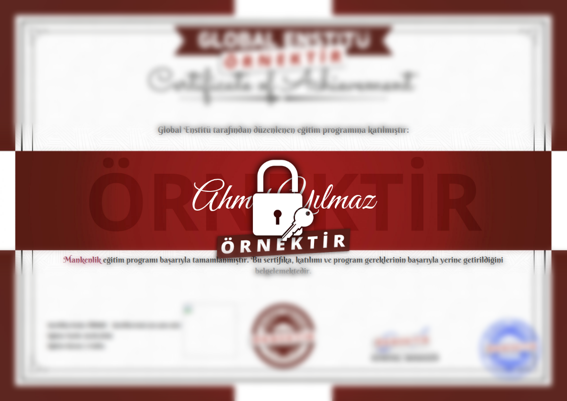 Örnek Mankenlik Sertifikası