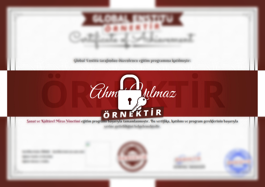 Örnek Sanat ve Kültürel Miras Yönetimi Sertifikası