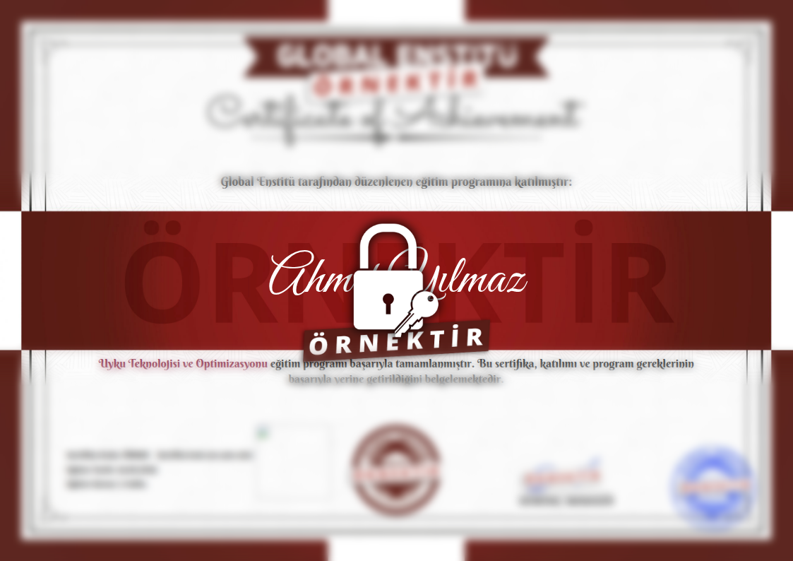 Örnek Uyku Teknolojisi ve Optimizasyonu Sertifikası